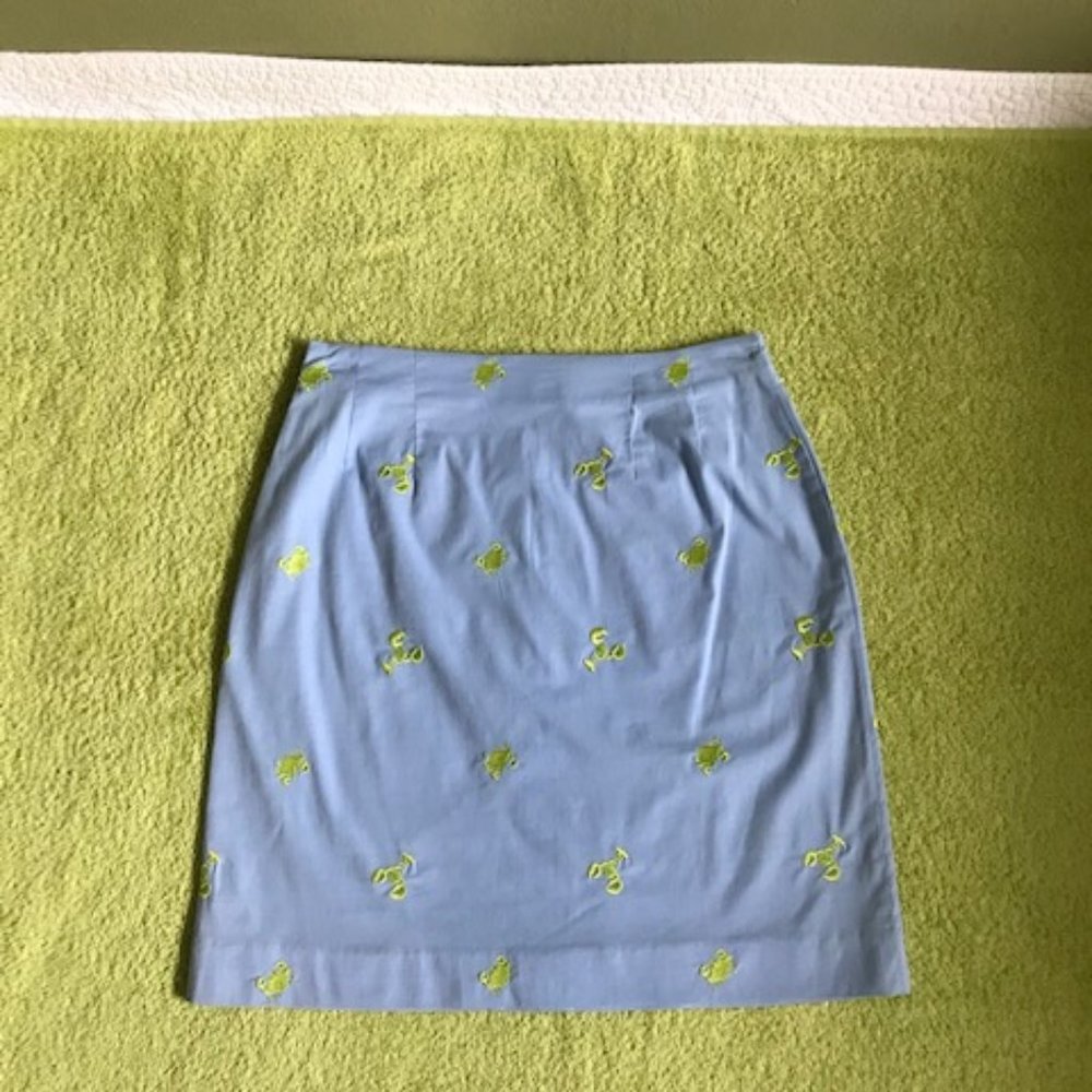 Lilly Pulitzer vintage blue lobster crab skirt